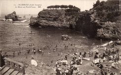 CPA Biarritz Le bain au Port Vieux