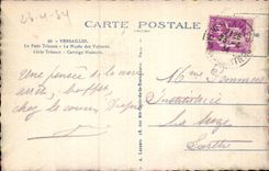 CPA Versailles small Trianon the museum of the cars