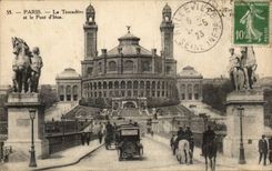 CPA Paris Trocadero and bridge of iena