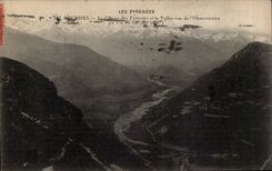CPA Lourdes the chain of the Pyrenees and the valley seen of the observatory