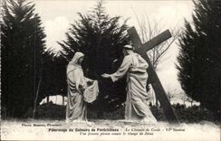 CPA Pilgrimage of the martyrdom of Pontchateau the way of cross a pious woman essuie the face of Jesus