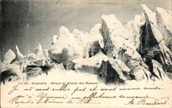 CPA Chamonix Seracs au glacier des Bossons