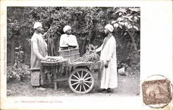 CPA Egypte Egypt Marchand tournant au Caire