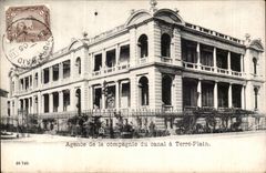 CPA Egypte Egypt Agence de la compagnie du canal a Terre Plein