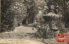 CPA Troyes Garden of Chevreuse VI bronze Vase of Briden Trojan Sculptor