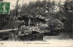 CPA Reims the rock of the garden School