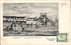 CPA Dimensions of Somalis Djibouti To the plate of the Marabout