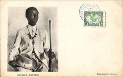 CPA Dimensions of Somalis Djibouti Soldat Abyssin