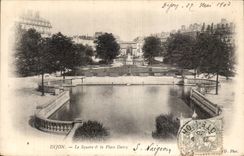 CPA Dijon der allgemeine Garten und der Platz Darcy