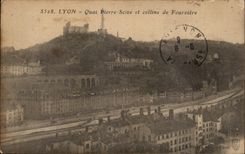 CPA Lyon Quay Scize Saint Pierre and hill of Fourviere