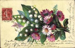 CPA Phantasie-Blumen-Lilie des Tales