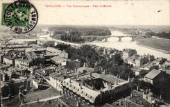 CPA Toulouse Vue panoramique Pont St Michel