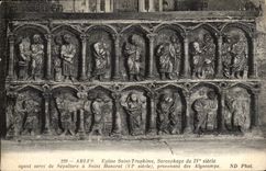 Arles CPA Church Sainte TRophine Sarcophagus of 4th Saint Honorat Alyscamps