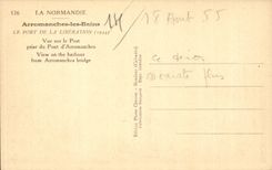 Arromanches CPA Le port de la Liberation Vue sur le port prise du pont d'Arromanches