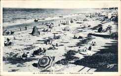 Lion sur Mer CPA Panorama of the beach