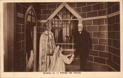 Lisieux CPA Diorama von Sainte Therese der Kind Jesus-Religion die den Schleier nimmt