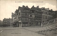 Lisieux CPA alte Hauser vor Saint Jacques