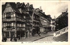 Lisieux CPA alte Hauser Strasse mit dem Behalter