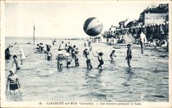 Langrune on Sea CPA children during the bath