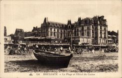 CPA Houlgate the beach and the hotel of the casino