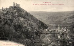 CPA Najac the castle and bridges on Aveyron