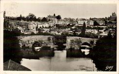 CPSM Thouars the low city and the old bridge crosses in 1798 by the Blue ones