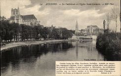 CPA Auxerre die Kathedrale und die Kirche Saint Germain