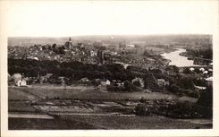 CPA Joigny Panorama on the city