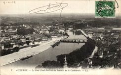 CPA Auxerre die Brucke Paul Bert gesehen von der Oberseite der Kathedrale
