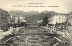 CPA Menton new gardens and mountains