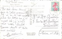 CPSM Poitiers French Church Notre Dame of large