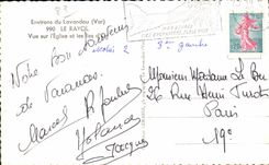 CPSM Environs du lavandou Le Rayol Vue sur l'eglise et les iles d'or