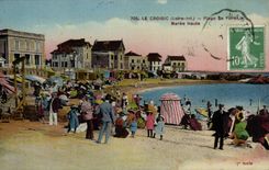 CPA Croisic Beach of Port flax High tide
