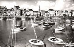 CPSM Pouliguen the port has low tide