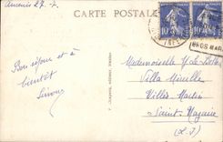 CPA Ancenis the public garden and Statue Joachim of Bellay