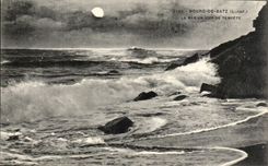 CPA Borough of Batz sea one evening of storm