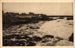 CPA Borough of Batz Rocks of the great dimension towards the beach St Michel