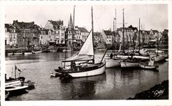 CPSM Pouliguen the port and the quay