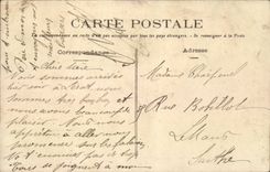 CPA On the beach Fishing with shrimp (folklore costume Fishes)