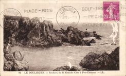 CPA Pouliguen Rochers of large dimensions has PEN Castle