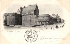 CPA Nantes the castle seen from of the station