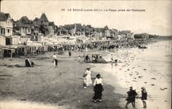 CPA La Baule the beach taken of the pier