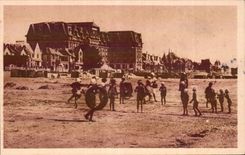 CPA La Baule on sea the beach seen towards the hermitage
