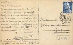 CPA Baule on sea View of the beach towards Pouliguen