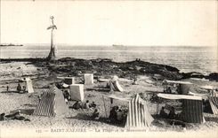 CPA Saint Nazaire the beach and the American monument