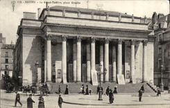 Nantes CPA the large theater places Graslin