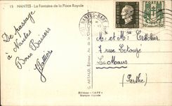 CPA Nantes the fountain of the Royal place