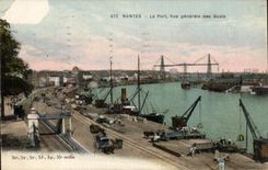 CPA Nantes the port View of the quays