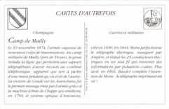 Militaria REPRODUCTION With the camp of Mailly Wireless telegraphy Installation of the station