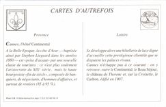 REPRODUCTION Cannes Continental Hotel